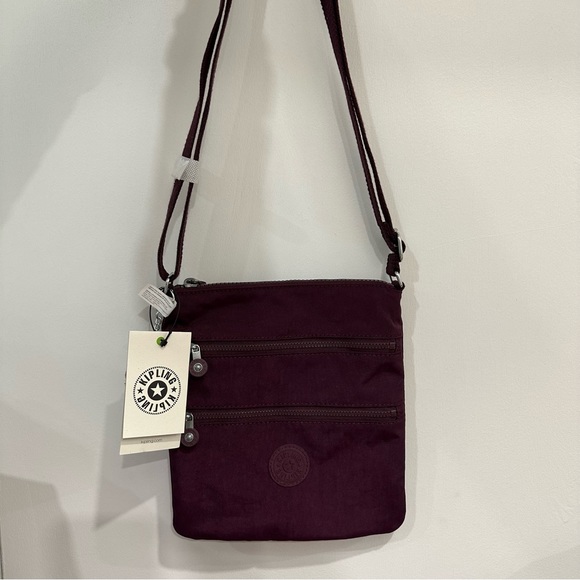 NWT Kipling Keiko Nylon Mini Crossbody Bag (Dark Plum) - Picture 2 of 4